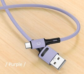 Kaabel USB/Type-C USAMS, lilla, 100cm hind ja info | Mobiiltelefonide kaablid | kaup24.ee