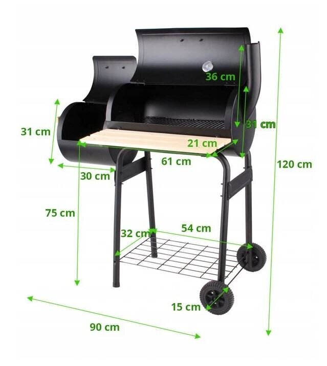 Suitsuahjuga Grill 2in1 60 x 30 цена и информация | Grillid | kaup24.ee