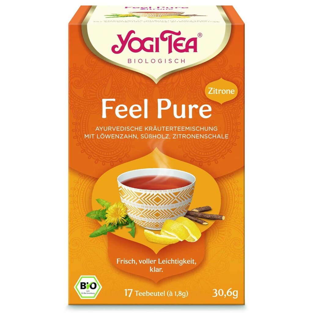 Võilille tee sidruniga Yogi Tea Detox With Lemon, 17 pakki hind ja info | Tee | kaup24.ee