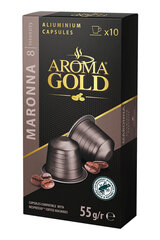 Kohvikapslid AROMA GOLD Maronna, 10 tk, 55g, Nespresso® seadmetele hind ja info | Kohv, kakao | kaup24.ee