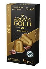 Kohvikapslid AROMA GOLD Oro, 10 tk, 56g, Nespresso® seadmetele hind ja info | Kohv, kakao | kaup24.ee