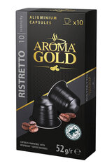 Kohvikapslid AROMA GOLD Ristretto, 10 tk, 52g, Nespresso® seadmetele hind ja info | Kohv, kakao | kaup24.ee
