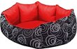 Koera pesa Hobbydog New York, L, Red/Black Circles, 65x55 cm hind ja info | Pesad, padjad | kaup24.ee