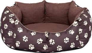 Hobbydog лежак New York, M, Brown Paws, 50x40 см цена и информация | Лежаки, домики | kaup24.ee