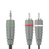 Bandridge BAL3402, Aux 3.5 mm/2RCA, 2 m hind ja info | Kaablid ja juhtmed | kaup24.ee