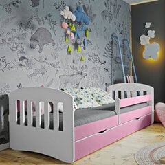 Детская кровать Selsey Pamma, 80x140 см, белая/розовая цена и информация | Детские кровати | kaup24.ee