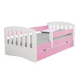 Детская кровать Selsey Pamma, 80x140 см, белая/розовая