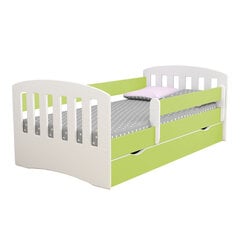 Детская кровать с матрасом Selsey Pamma, 80x160 см, белая/зеленая цена и информация | Детские кровати | kaup24.ee