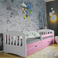 Lastevoodi koos madratsiga Selsey Pamma, 80x160 cm, valge/roosa цена и информация | Lastevoodid | kaup24.ee