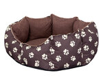 Hobbydog лежак New York, L, Brown Paws, 65x55 см