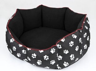 Hobbydog лежак New York, M, Black Paws, 50x40 см цена и информация | Лежаки, домики | kaup24.ee