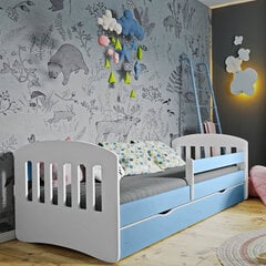 Детская кровать с матрасом Selsey Pamma, 80x180 см, белая/синяя цена и информация | Детские кровати | kaup24.ee