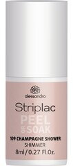 Küünelakk Alessandro Striplac Peel or Soak Champagne Shower (Shimmer), 8ml цена и информация | Лаки для ногтей, укрепители для ногтей | kaup24.ee