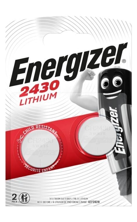 PATAREI ENERGIZER Lithium CR2430 3V B2, 290 mAh hind ja info | Patareid | kaup24.ee