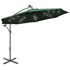 Päikesevari, 300 cm, roheline hind ja info | Päikesevarjud, markiisid ja alused | kaup24.ee
