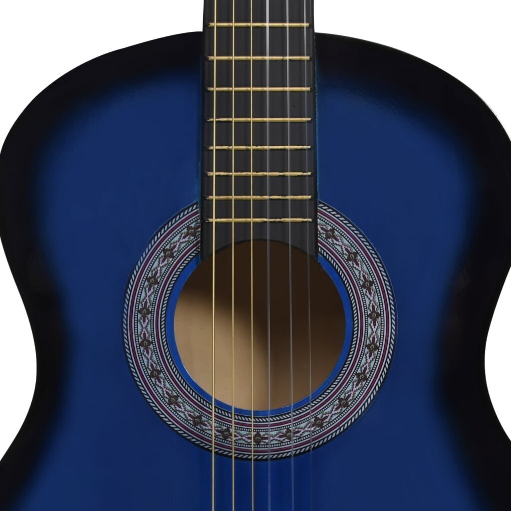 vidaXL 8-osaline kitarrikomplekt lastele ja algajatele, sinine 3/4 36" hind ja info | Kitarrid | kaup24.ee