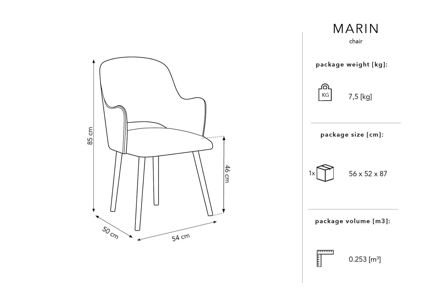 Tool Micadoni Home Marin, kollane цена и информация | Söögitoolid, baaritoolid | kaup24.ee