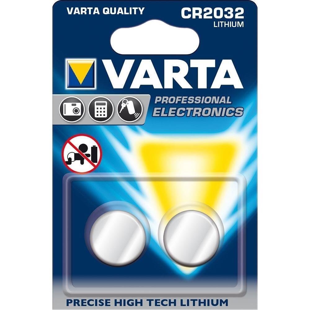 Varta CR 2032 liitiumpatareid, 2tk цена и информация | Patareid | kaup24.ee