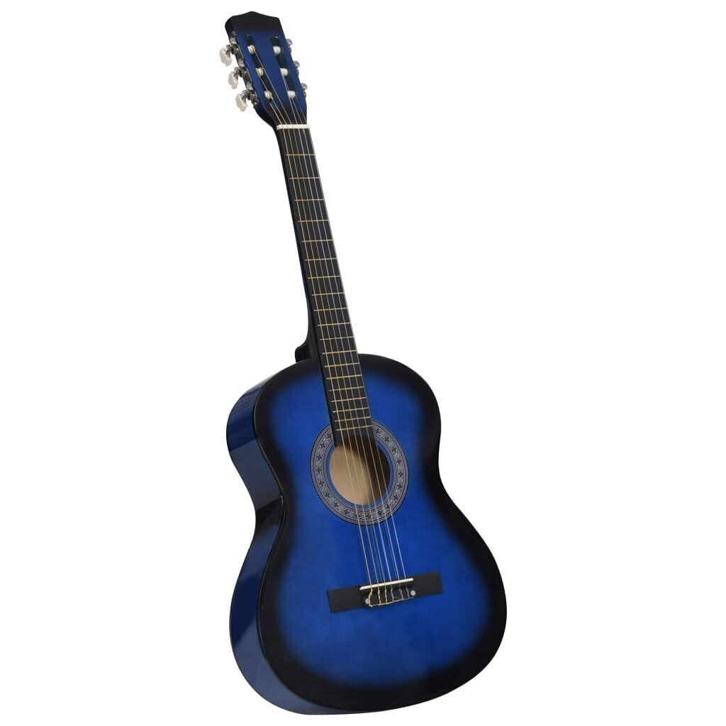 vidaXL klassikaline kitarr algajatele ja lastele, sinine 3/4 36" hind ja info | Kitarrid | kaup24.ee