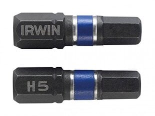 Насадка поворотная «IRWIN» HEX5 25 мм, 2 шт. цена и информация | Механические инструменты | kaup24.ee