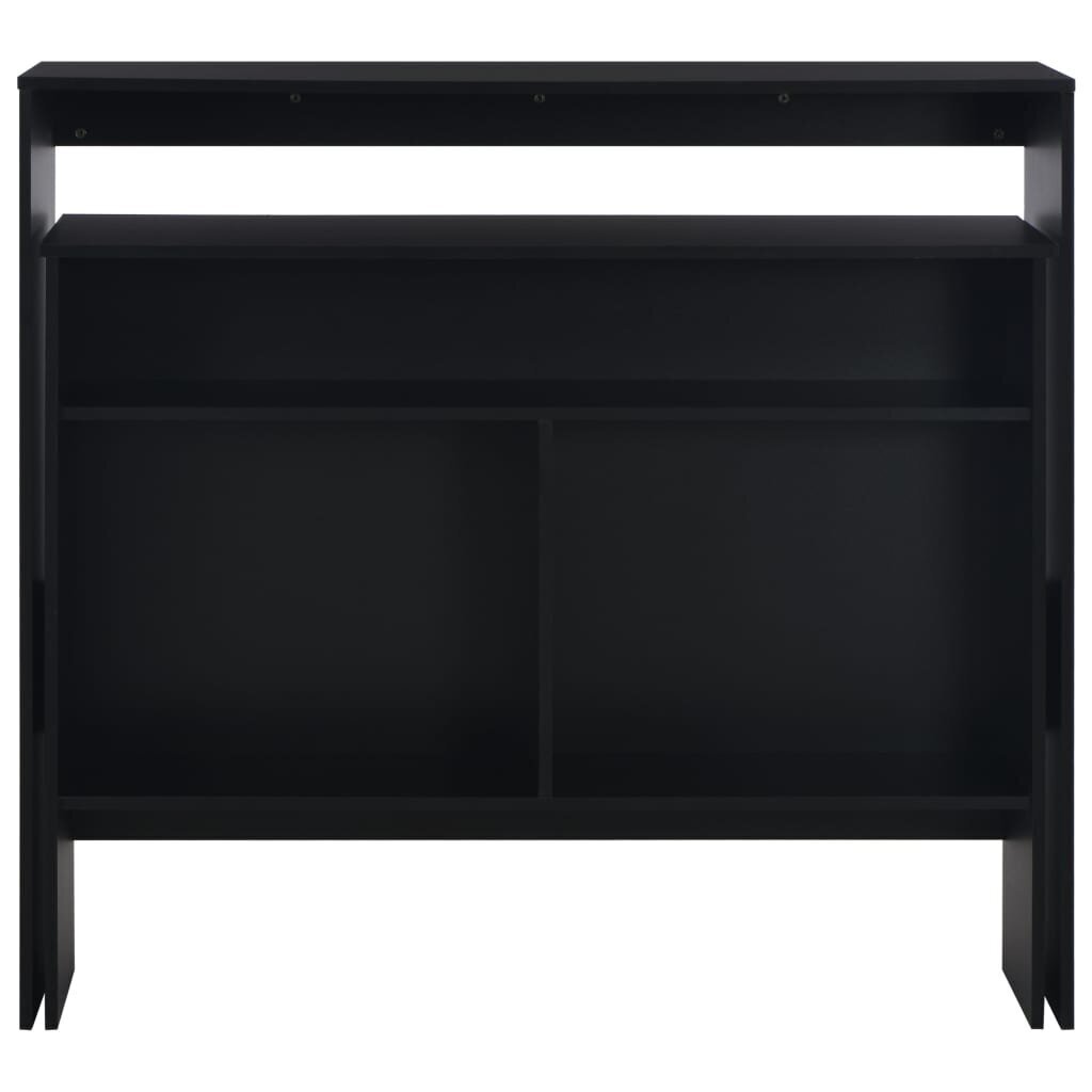 vidaXL baarilaud 2 lauaplaadiga, must, 130 x 40 x 120 cm hind ja info | Köögi- ja söögilauad | kaup24.ee