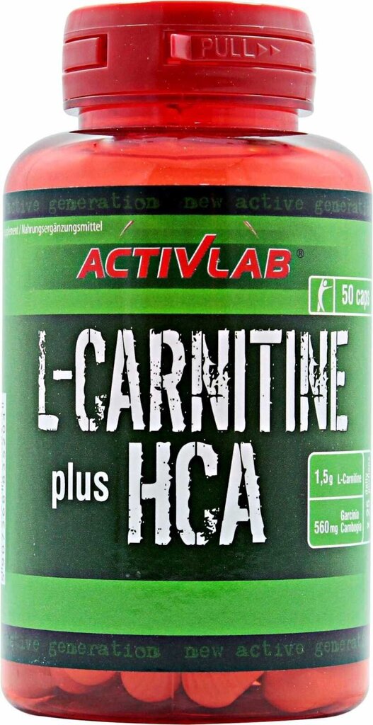 Toidulisand ActivLab L-Carnitine + HCA, 50 tk. hind ja info | Salendavad lisandid | kaup24.ee