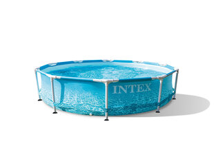 Каркасный бассейн Intex Metal Frame Beachside, 305x76 см, без фильтра цена и информация | Бассейны | kaup24.ee