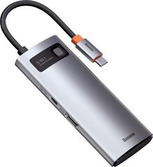 Hub 5in1 Baseus Metal Gleam Series, USB-C to 3x USB 3.0 + HDMI + USB-C PD цена и информация | Адаптеры и USB-hub | kaup24.ee