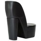 Kõrge kontsa kujuga tool vidaXL, must, kunstnahk hind ja info | Aiatoolid | kaup24.ee