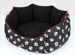 Hobbydog лежак New York, L, Black Paws, 65x55 см