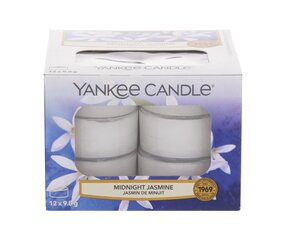 Ароматические чайные свечи Yankee Candle Midnight Jasmine 9,8 г, 12 шт. цена и информация | Подсвечники, свечи | kaup24.ee