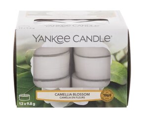 Ароматические чайные свечи Yankee Candle Camellia Blossom 9,8 г, 12 шт. цена и информация | Подсвечники, свечи | kaup24.ee