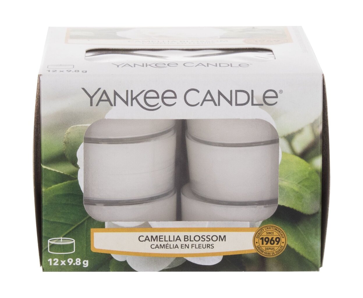 Lõhnavad teeküünlad Yankee Candle Camellia Blossom 9,8 g, 12 tk цена и информация | Küünlad, küünlajalad | kaup24.ee