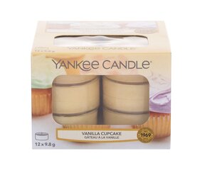 Ароматические чайные свечи Yankee Candle Vanilla Cupcake 9,8 г, 12 шт. цена и информация | Подсвечники, свечи | kaup24.ee