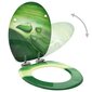 WC prill-laud vaikselt sulguv vidaXL, MDF, roheline, veepiisa disainiga hind ja info | WC-poti tarvikud | kaup24.ee