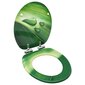 WC prill-laud vaikselt sulguv vidaXL, MDF, roheline, veepiisa disainiga hind ja info | WC-poti tarvikud | kaup24.ee