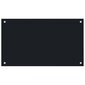 Köögi pritsmekaitse vidaXL, must, 70 x 40 cm, karastatud klaas цена и информация | Köögimööbli tarvikud | kaup24.ee