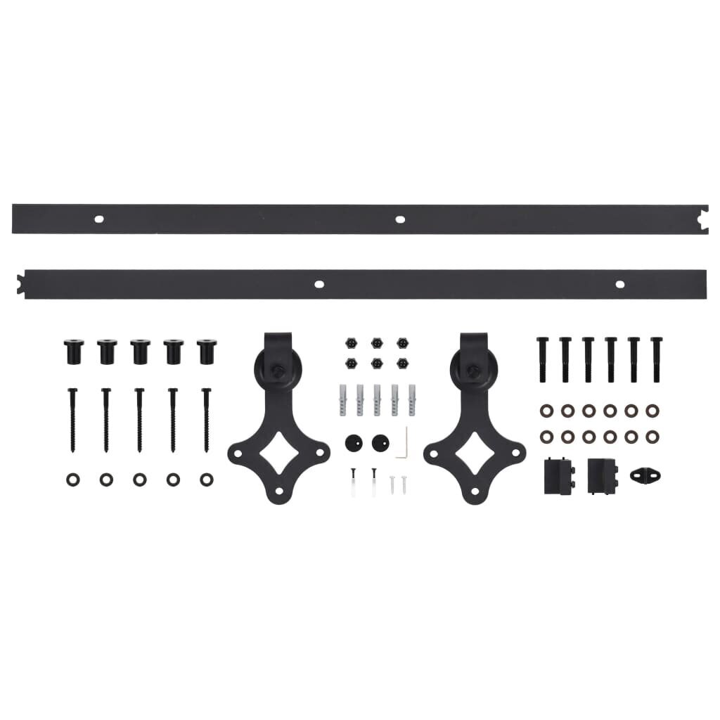 Liuguks tarvikutega vidaXL 90 x 210 cm, männipuit hind ja info | Siseuksed | kaup24.ee