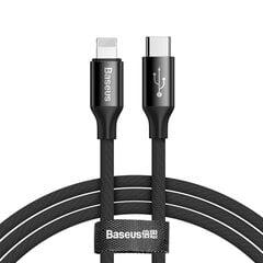 Kaabel Lightning - USB Type-C Baseus, 200 cm, 2A, must цена и информация | Кабели для телефонов | kaup24.ee