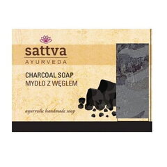 Мыло с активированным углем Charcoal, Sattva Ayurveda, 125г цена и информация | Мыло | kaup24.ee