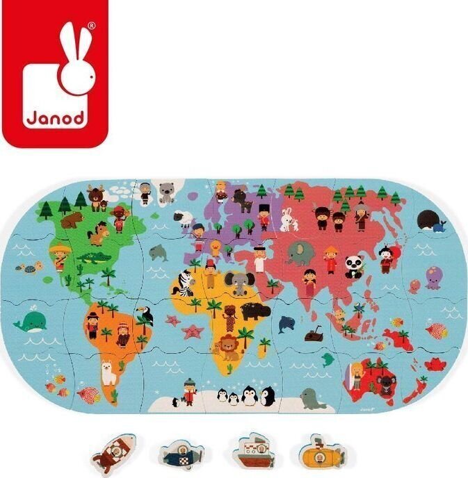 Vannipusle Janod Explorers Map hind ja info | Imikute mänguasjad | kaup24.ee