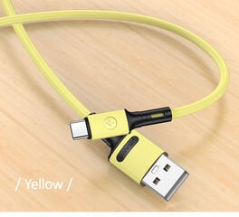Kaabel USB/Type-C USAMS, kollane, 100cm hind ja info | Mobiiltelefonide kaablid | kaup24.ee