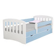 Детская кровать Selsey Pamma, 80x140 см, белая/синяя