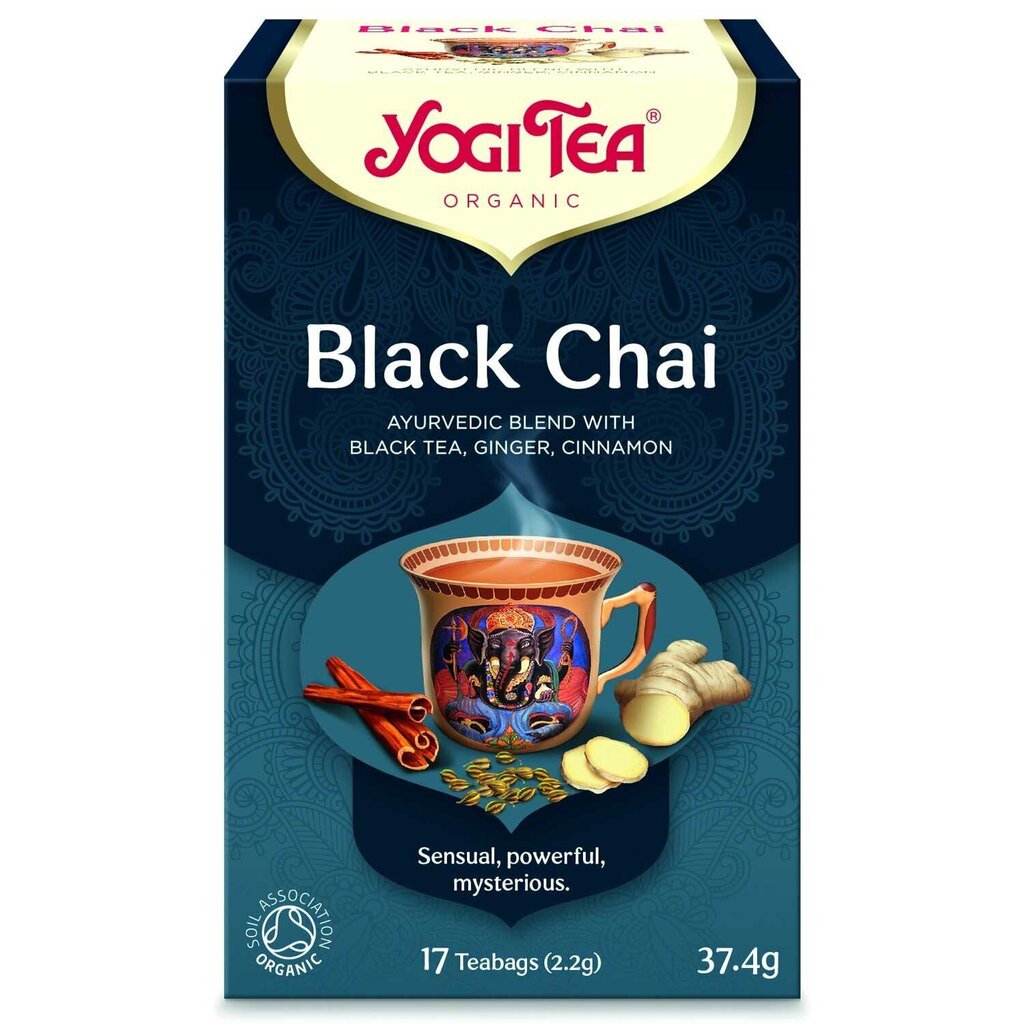 Vürtsikas must tee Yogi Tea Black Chai, 17 pakki цена и информация | Tee | kaup24.ee