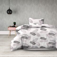 AmeliaHome voodipesukomplekt Basic Grey Palm Leaves 135x200, 2-osaline hind ja info | Voodipesukomplektid | kaup24.ee