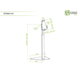 Стойка для планшета «BTAB21-04» цена и информация | Аксессуары для планшетов, электронных книг | kaup24.ee