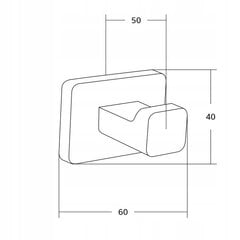 Mexen Asis крючок для полотенец, black цена и информация | Аксессуары для ванной комнаты | kaup24.ee