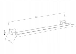 Mexen Arno двойная вешалка для полотенец, gold цена и информация | Аксессуары для ванной комнаты | kaup24.ee