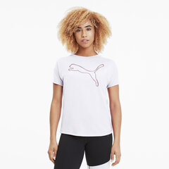 Naiste T-särk Puma Cat Tee Puma White-Rose Gold Prt - 51831116, valge hind ja info | Naiste T-särgid, topid | kaup24.ee