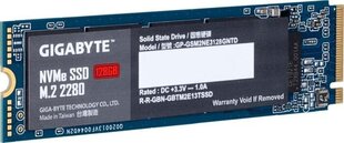 Gigabyte GP-GSM2NE3128GNTD цена и информация | Внутренние жёсткие диски (HDD, SSD, Hybrid) | kaup24.ee